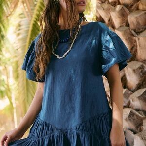 Blue Ruffled Dress